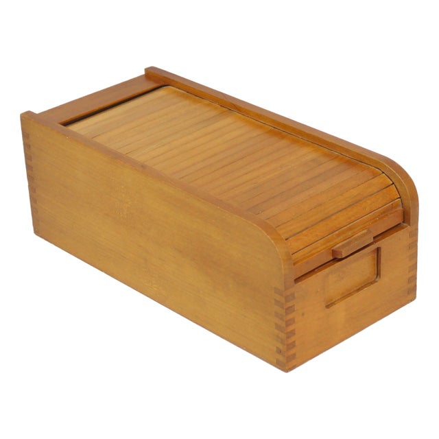 Wooden Tabletop Filing Cabinet, 1940s For Sale