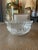 Vintage crystal serving/fruit bowl with diamond pattern design. 8.75” diameter and 4” height. Unmarked.