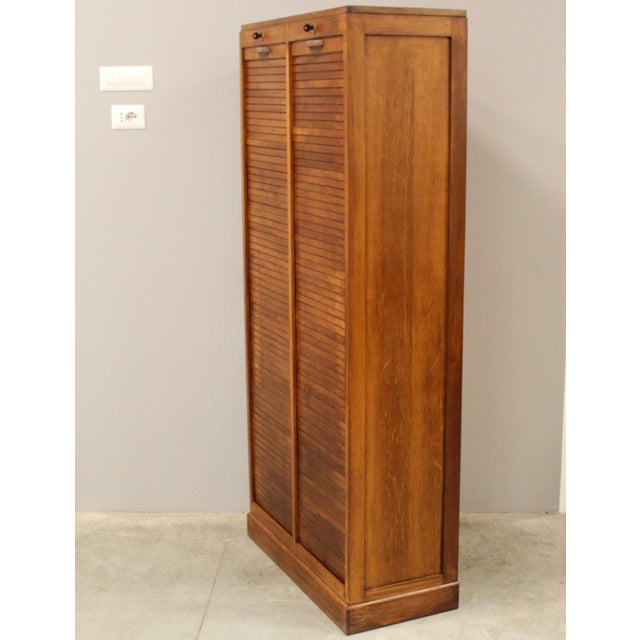 Vintage Filing Cabinet in Oak, 1930s For Sale - Image 3 of 8