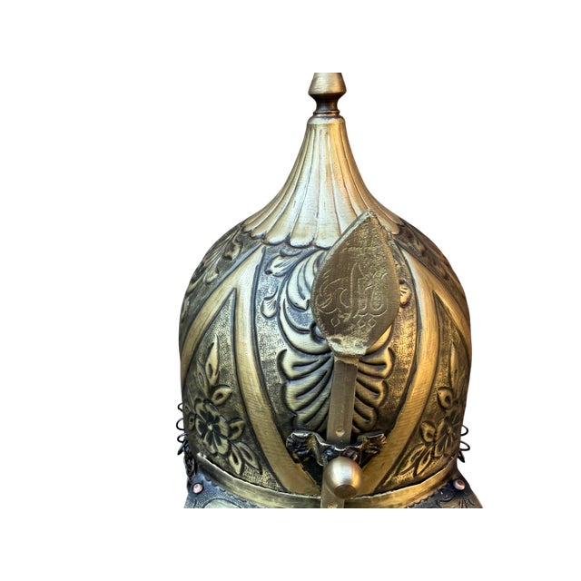 Precision meets history in this meticulously crafted brass helmet. Standing at 42 cm, it is perfectly scaled to anchor a...
