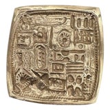 Paul Evans Style Mid Century Brutalist Bronze Cabinet Handle Pull For Sale