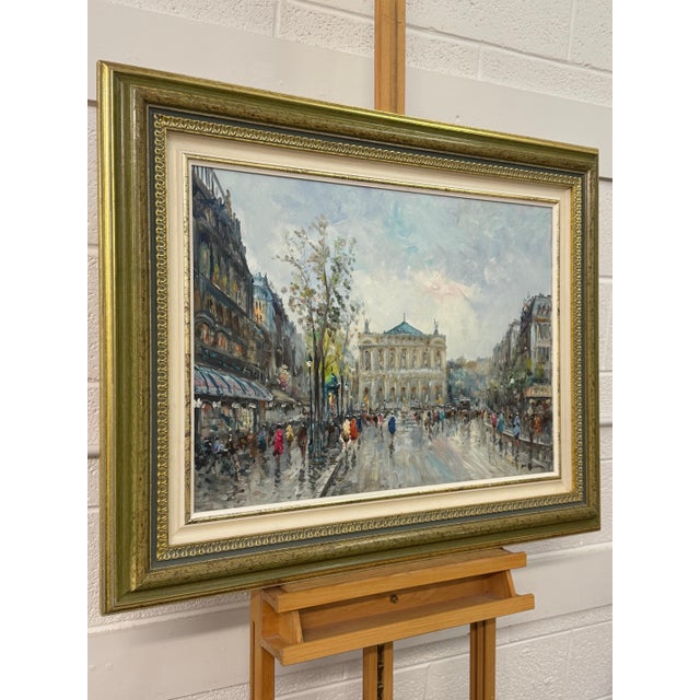 Paris Palais Garnier (Opera House) with Figures 20th Century Post-Impressionism 1975 Circa For Sale - Image 12 of 18