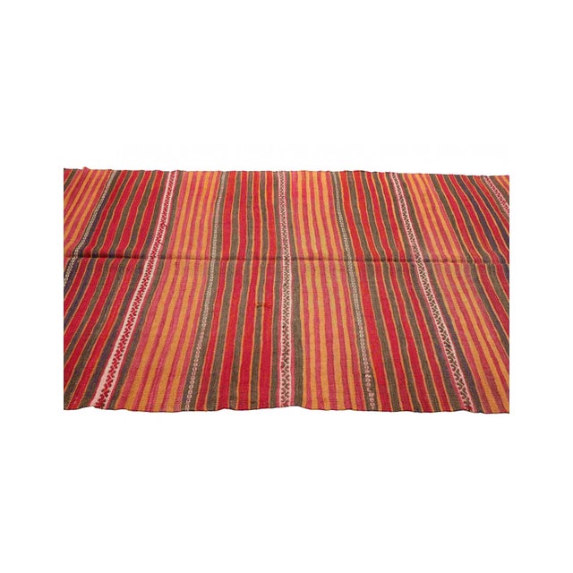 Vintage Striped Kilim Rug - 5`0" X 11`2" For Sale In Los Angeles - Image 6 of 6