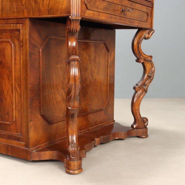 Wood Louis Philippe Walnut and Cherry Vanity For Sale - Image 7 of 12
