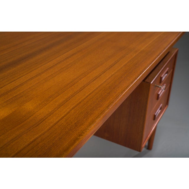 Modern Danish Teak Desk, 1950s For Sale - Image 10 of 18