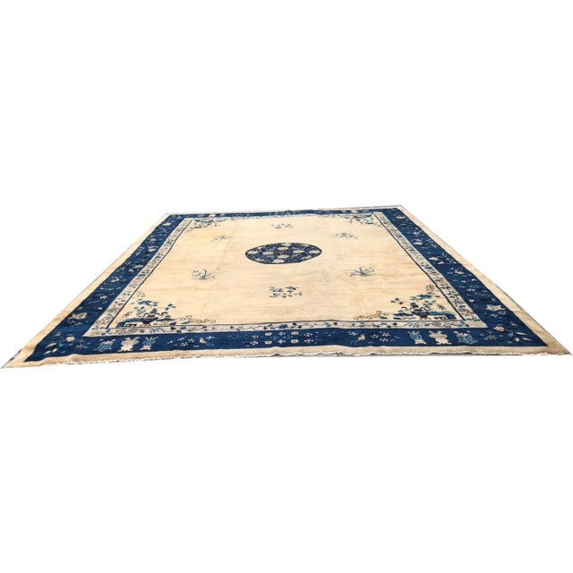 1920s Antique Palace Size Art Deco Chinese Peking Rug - 12' X 15' For Sale - Image 5 of 10