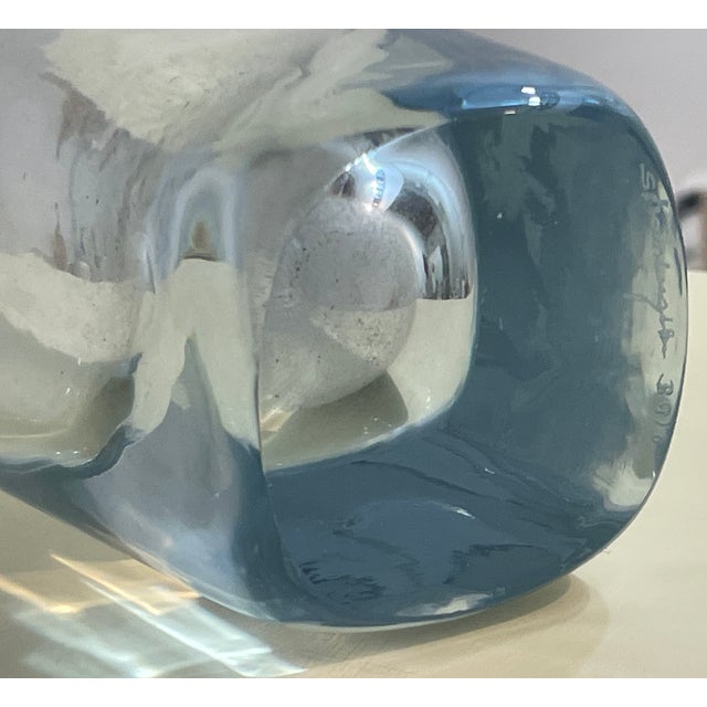 1960s Mid-Century Modern Strömbergshyttan Swedish Art Glass Vase - Signed B916 For Sale - Image 9 of 9