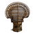 Early 21st Century Vintage Grand Tea Stain Wicker Boho Peacock Chair For Sale - Image 5 of 7