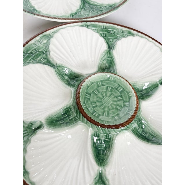 Gold Oyster Plates, France, 1960s, Set of 6 For Sale - Image 8 of 14