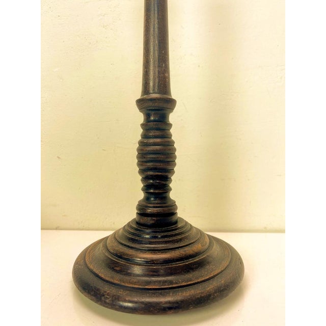 Turned Wood Table Lamp from France, 1940s For Sale - Image 6 of 15