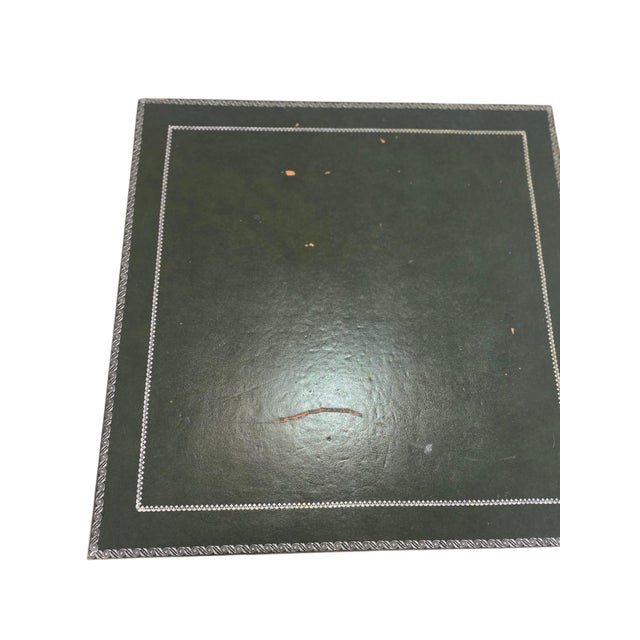 Mid-Century Louis XVI Style Game Table with Green Leather Top and Armchairs, 1960s, Set of 5 For Sale - Image 14 of 18