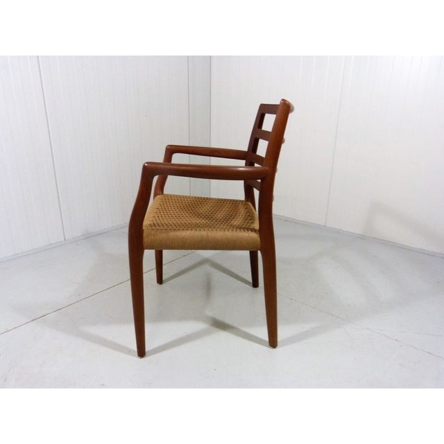 Brown Desk Chair Model 68 by Niels Otto (N. O.) Møller for J.L. Møller, Denmark, 1980s For Sale - Image 8 of 14