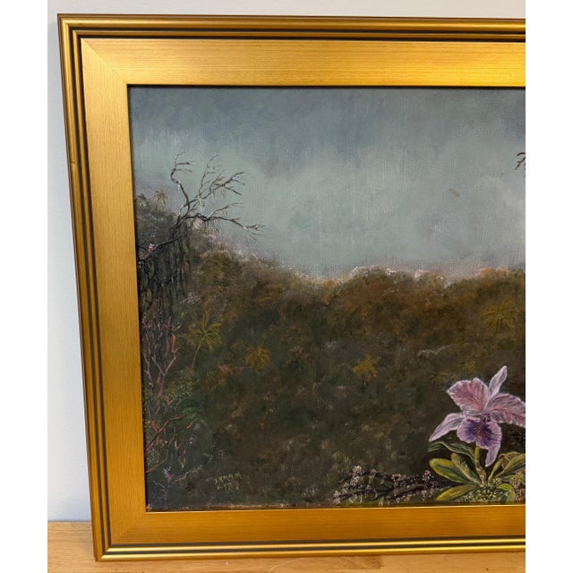 After Martin Johnson Heade: Tropical Orchid, South American Landscape For Sale - Image 10 of 12