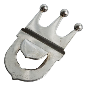 Vintage Silver-Plated Crown Bottle Opener, Italy, 1980s