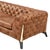 Animal Skin Olivia Contemporary Tufted Chesterfield Arm Chair - Light Brown Leather For Sale - Image 7 of 8