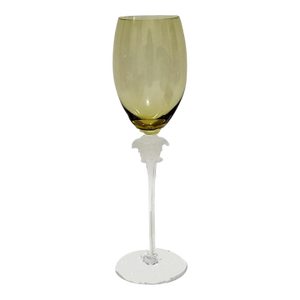 Versace Rosenthal Medusa Luminiere Amber Crystal Wine Glass - New in Box 5 Available