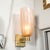 Modernist Hand-Blown Smoked Rose Murano Fluted Glass Sconces With Brass Fittings For Sale In New York - Image 6 of 17