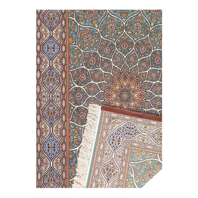Traditional Pasargad DC Fine Hand Knotted Silk & Wool Rug For Sale - Image 3 of 3