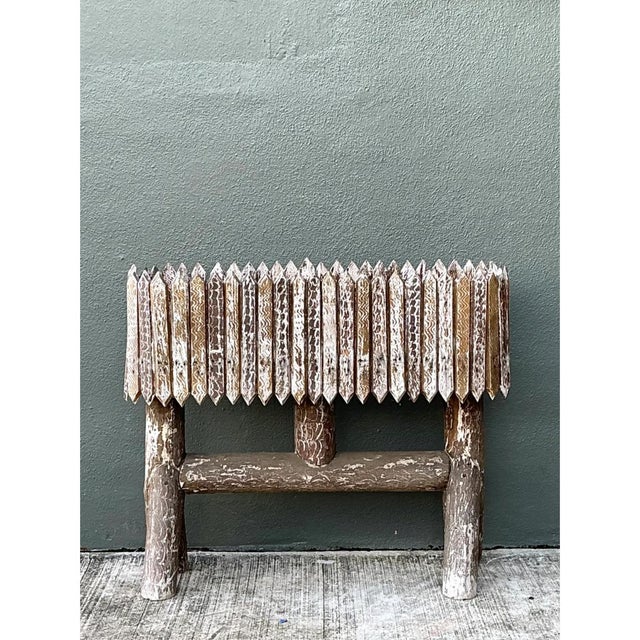 Vintage Patinated Wood Box Planter For Sale - Image 12 of 12