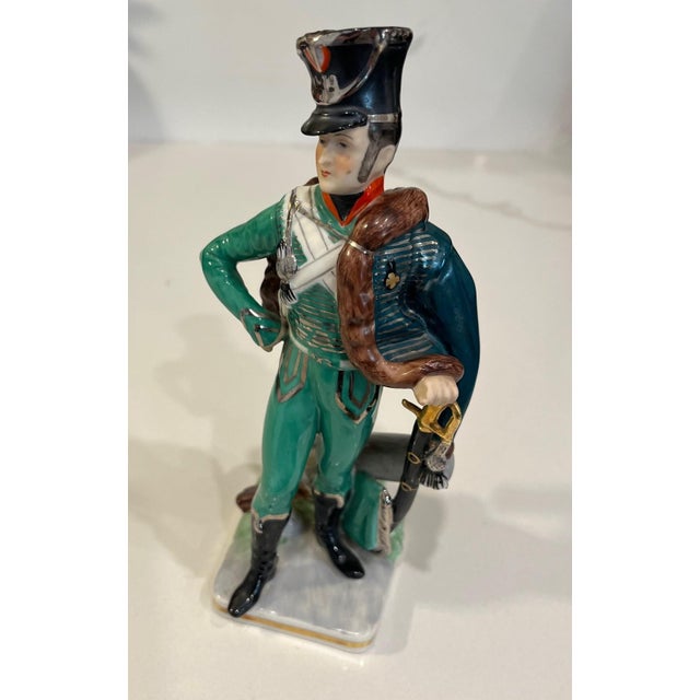 Vintage Ernst Bohne & Sohne German Porcelain Figurine of French Soldier For Sale In Tampa - Image 6 of 14