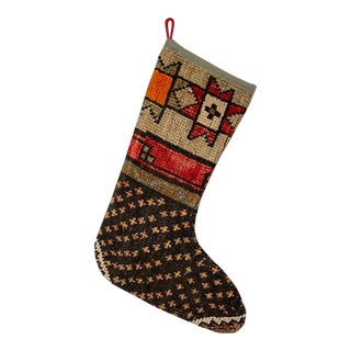 Turkish Kilim Rug Christmas Stocking For Sale