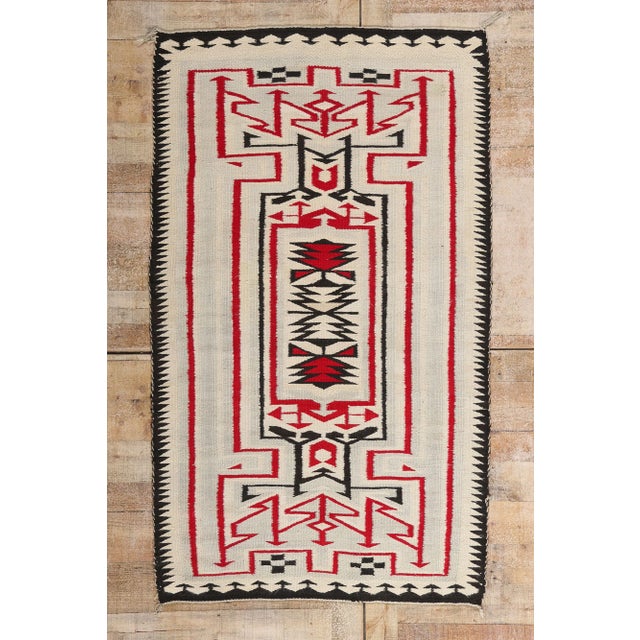 Antique Crystal Southwestern-Style Rug, 03'08 X 06'03 For Sale - Image 10 of 10