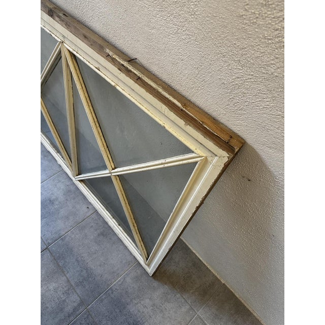 Beige Antique Transom Window, 1900s For Sale - Image 8 of 9