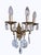Gold Bronze and Crystal Wall Lamps in the style of King Umberto of Savoy, 1890s, Set of 2 For Sale - Image 8 of 11