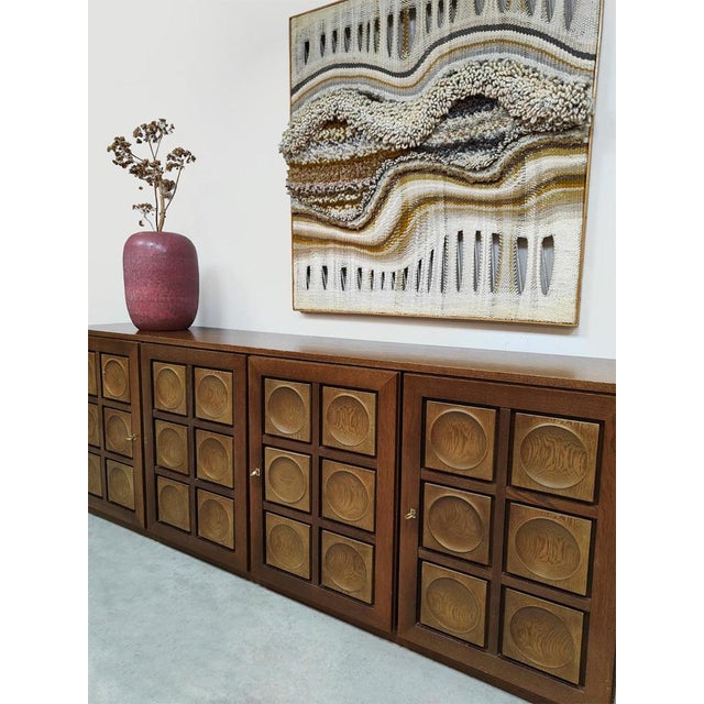 Vintage Cubism Brutalist Sideboard from Gerhard Bartels, 1970s For Sale - Image 6 of 8