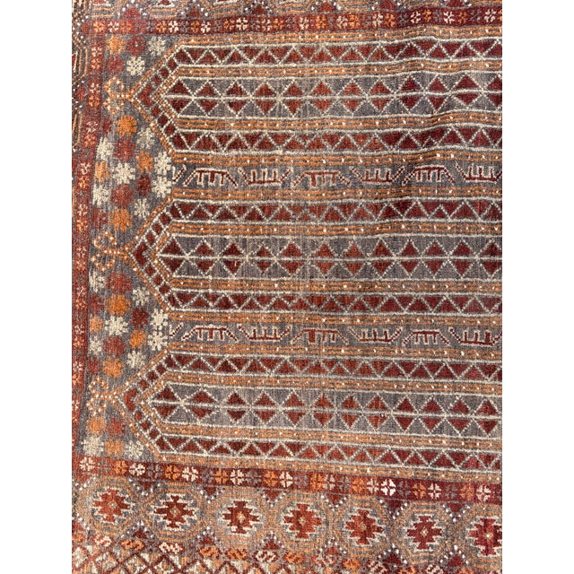 Hand-Woven Turkmen Rug, 1950s For Sale - Image 11 of 13