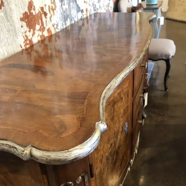 1990s Italian Shaped Server With Two Doors and Three Drawers For Sale - Image 4 of 13