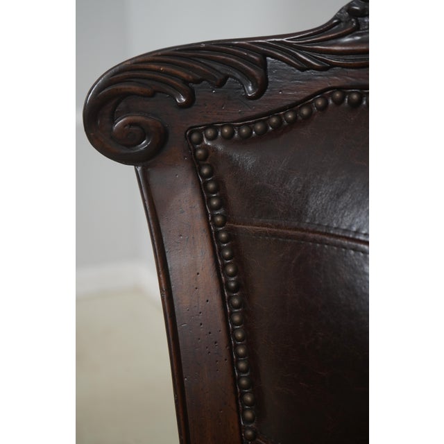 Pair of Legacy Classic Leather Back Bar Stools For Sale In Philadelphia - Image 6 of 16