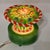 Art Deco Heart Shaped Piedouche Millefiori Art Glass Paperweight Lamp Light Large Heavy For Sale - Image 3 of 9