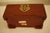 Leather Chinese Box With Brass Hardware and Black Silk Lining For Sale - Image 11 of 12