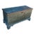 19th Century Original Blue Painted Blanket Chest For Sale