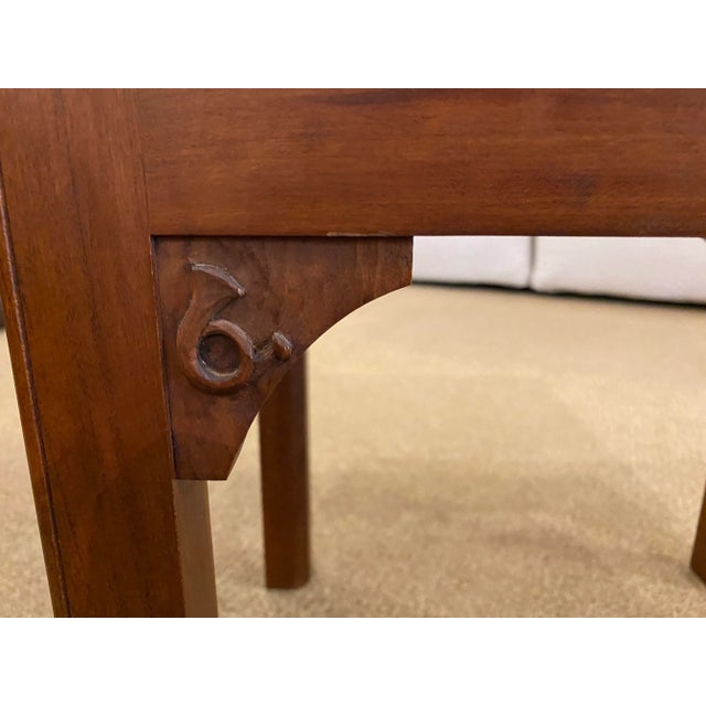 Late 20th Century 20th Century Wood Stool With Equestrian Scene Tapestry Seat Cushion For Sale - Image 5 of 6