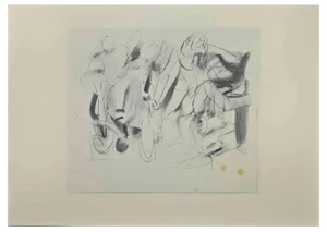 Willem De Kooning, Figures with Bicycle, Offset Lithograph, 1980s