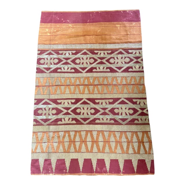 Embroidered Palembang Songket Sarong South Sumatra, Indonesia Mid 20th Century For Sale