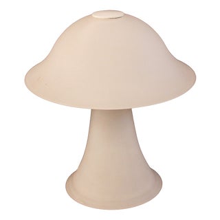 Italian Murano Glass Lamp in White Glass, 1970s For Sale