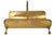 Solid brass vintage firewood, log holder, with animal ball and claw feet, and swing handle. The log holder is structurally...