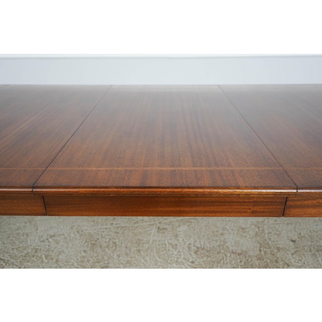 Councill Craftsmen Mahogany Inlaid French Directorie Dining Table For Sale - Image 13 of 18