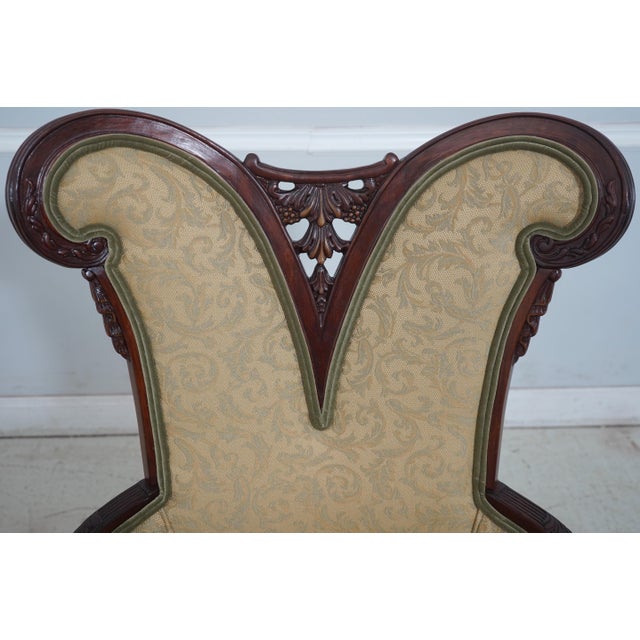 1950s Pair Vintage French Louis XVI Style Fireside Chairs For Sale - Image 5 of 12