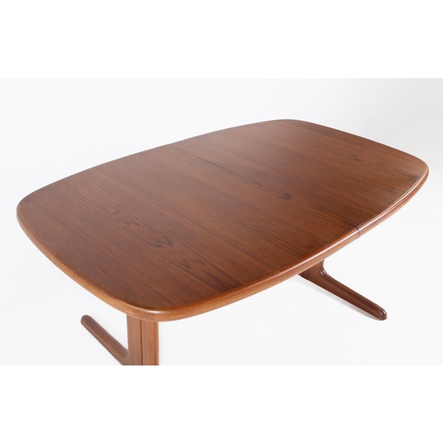 Dyrlund Dyrlund Style Mid Century Teak Dining Table For Sale - Image 4 of 8