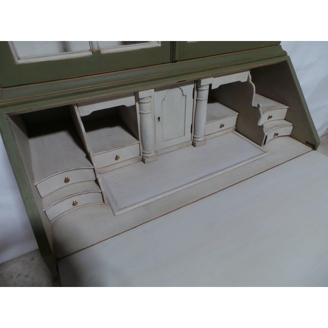 Swedish Rococo Style Secretary Hutch For Sale - Image 11 of 15