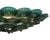Teal Deep Teal Venetian Glass Flush Mount by Carlo Nason, Murano, Italy For Sale - Image 8 of 9
