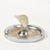 Incredible frosted glass "lady nicotine" head on a chrome ashtray. This vintage ashtray likely dates from 1930's....