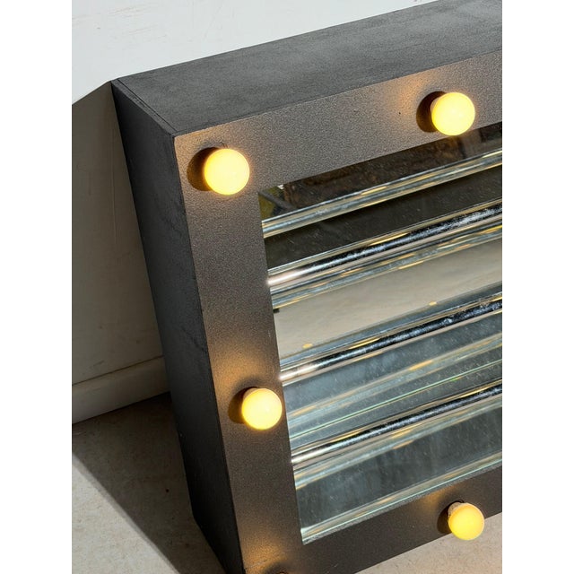 Vintage Illuminated Wall Mirror Sculpture by Loredana Longo For Sale - Image 4 of 6