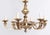 Art Nouveau 1970s Art Nouveau European Six Arm Cast Brass Chandelier For Sale - Image 3 of 9