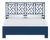Chippendale Platform Bed California King - Navy For Sale
