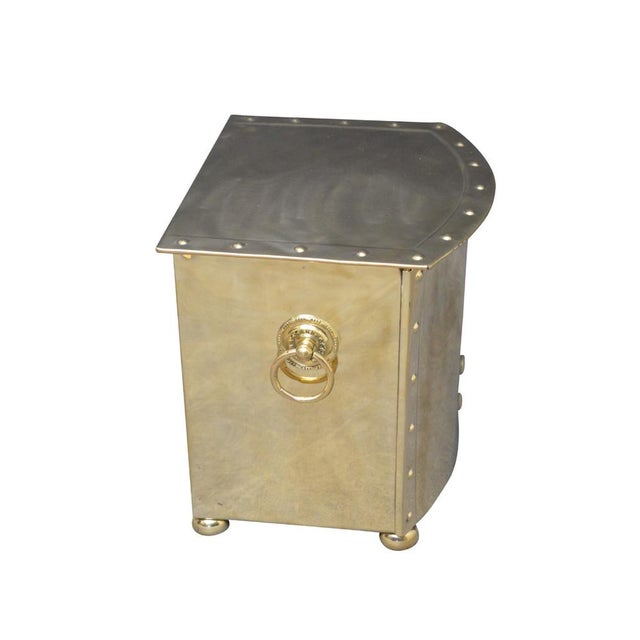 Art Deco Brass Log or Coal Bin, 1930s For Sale - Image 3 of 9